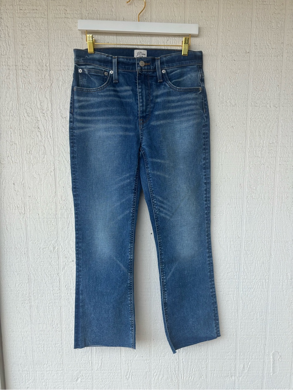 J. Crew Women's Straight-Leg Jeans in Medium Blue